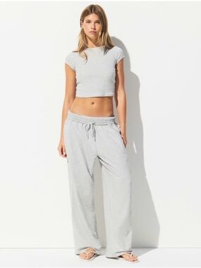 Light Heather Gray SKIMS WIDE LEG
PANT ( M ) NEW
